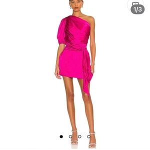 Pink One-Shoulder Revolve Dress
